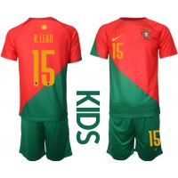 Portugal Rafael Leao #15 Hjemme Trøje Børn VM 2022 Kortærmet (+ Korte bukser)